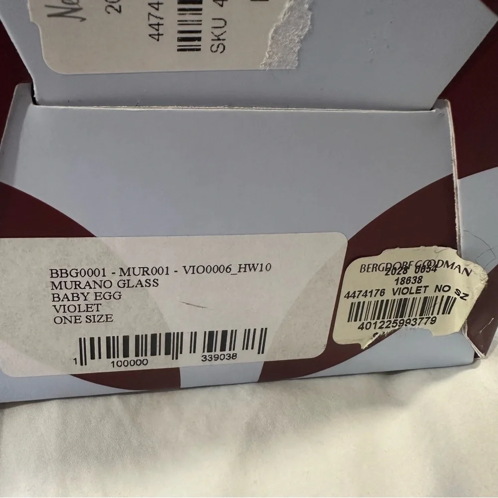 NEW in BOX LA DOUBLEJ Misty Rainbow Mix in Murano‎ Glass Baby Egg Vase reg $195 - Picture 12 of 12